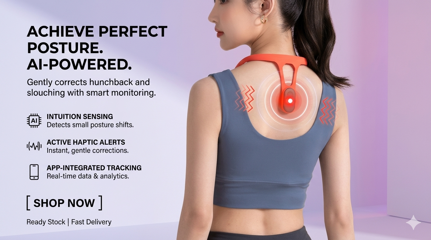 AI Posture Correction Device for Adults and Children to Correct Slouching and Hunchback