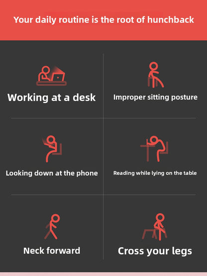 AI Posture Correction Device for Adults and Children to Correct Slouching and Hunchback